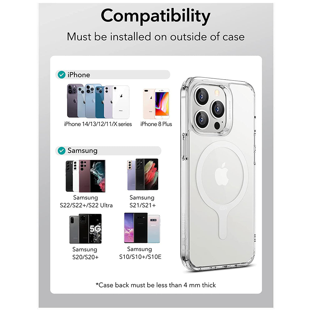 Metallischer ESR HaloLock Sticker, Set mit 2 Stück, Weiß