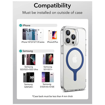 Metallischer ESR HaloLock Sticker, Set mit 2 Stück, Blau