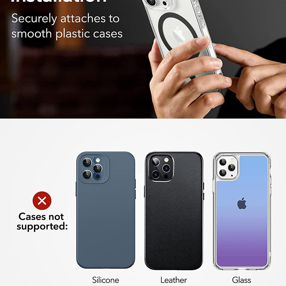 Metallischer ESR HaloLock Sticker, Set mit 2 Stück, Schwarz