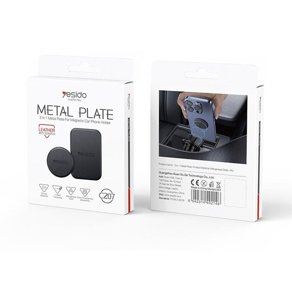 Autocollant Métallique Yesido C207 2en1, Noir