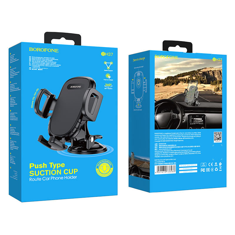 Autohalterung Borofone BH60 Dainty, 4,5 Zoll - 7 Zoll, Schwarz