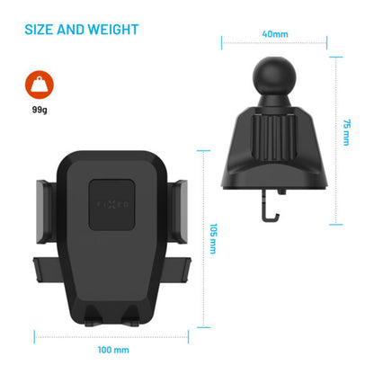 Support Auto Fixed Iconiq Lock, Universel, Noir