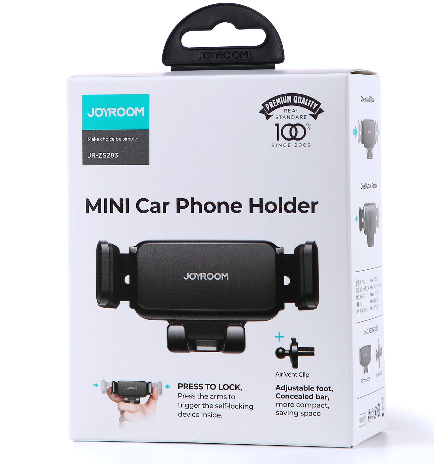 Joyroom Autohalterung JR-ZS283, 4Zoll - 7Zoll, Schwarz 
