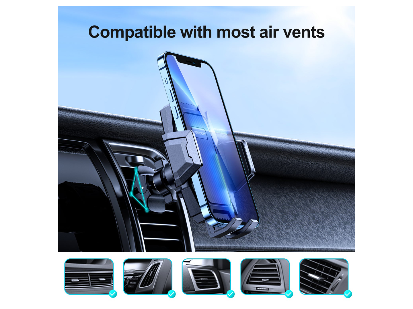 Support Auto Joyroom JR-ZS285, 4.5 pouces - 6.5 pouces, Noir