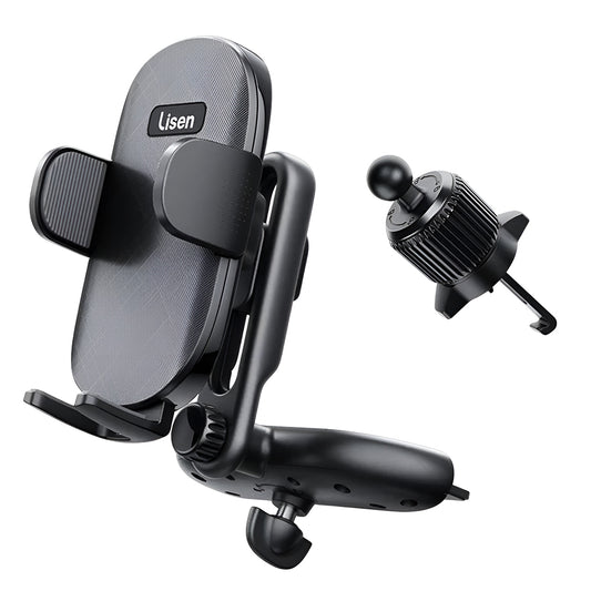 Support Auto Lisen 2en1, 4.7 pouces - 7.2 pouces, Noir YL0222040016