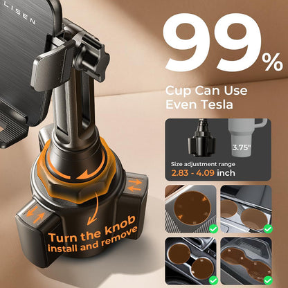 Supporto Auto Lisen per Telefono / Tablet, 4.5inch - 12.9inch, Nero YL0223070048