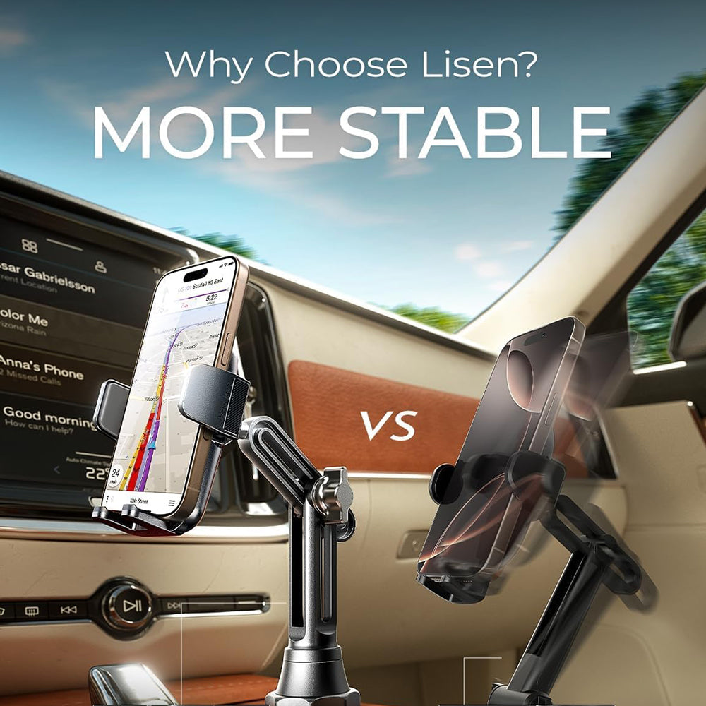 Supporto Auto Lisen per Telefono / Tablet, 4.5inch - 12.9inch, Nero YL0223070048