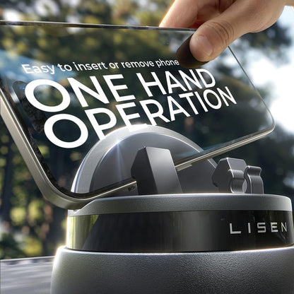 Supporto Auto Lisen per Telefono / Tablet con spessore 6mm - 13mm, Nero YL0224060015