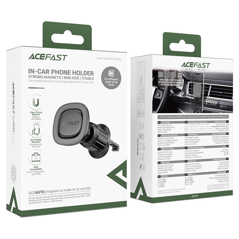 Supporto Auto Magnetico Acefast D50, Universale, Nero