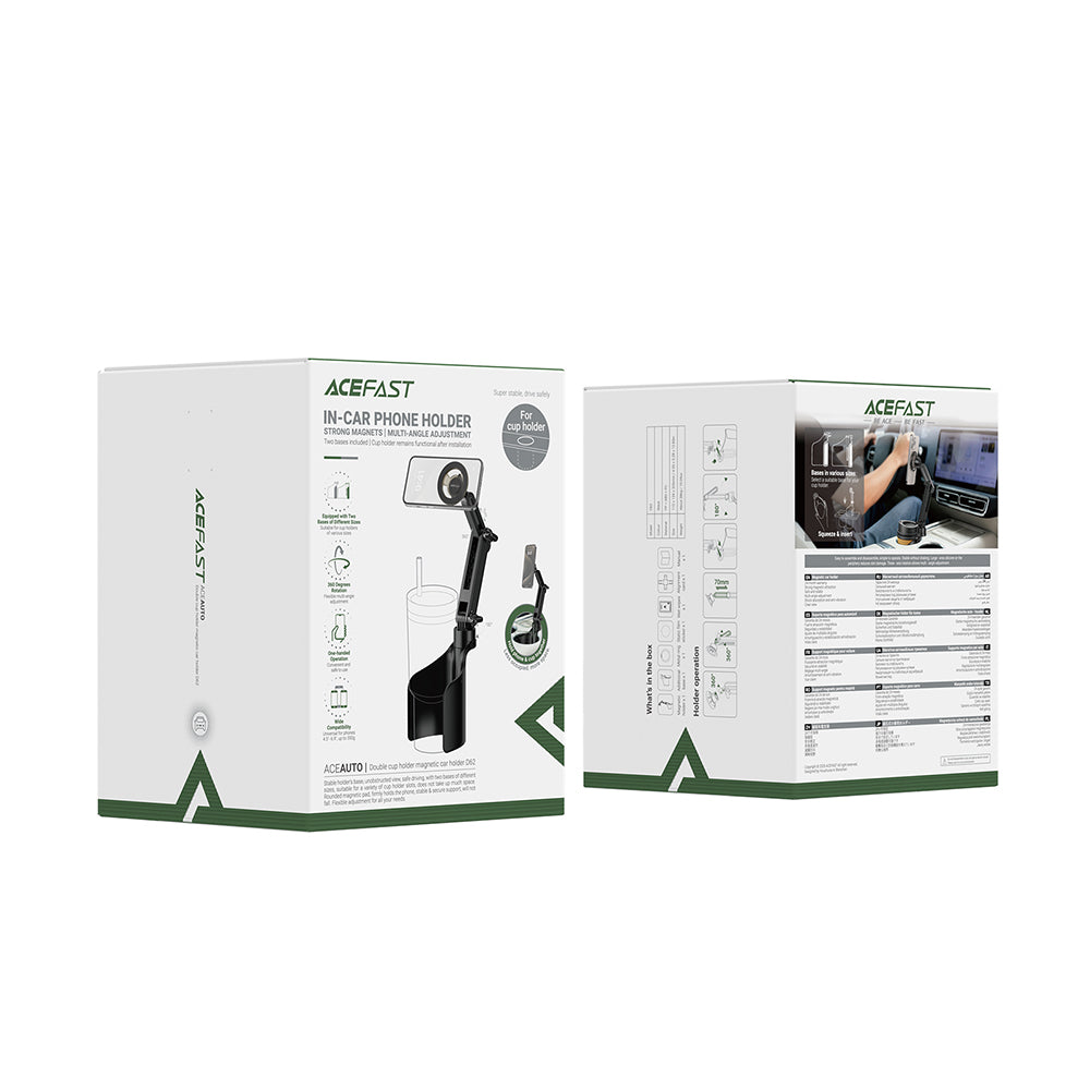 Support Auto Magnétique Acefast D62, Universel, Noir