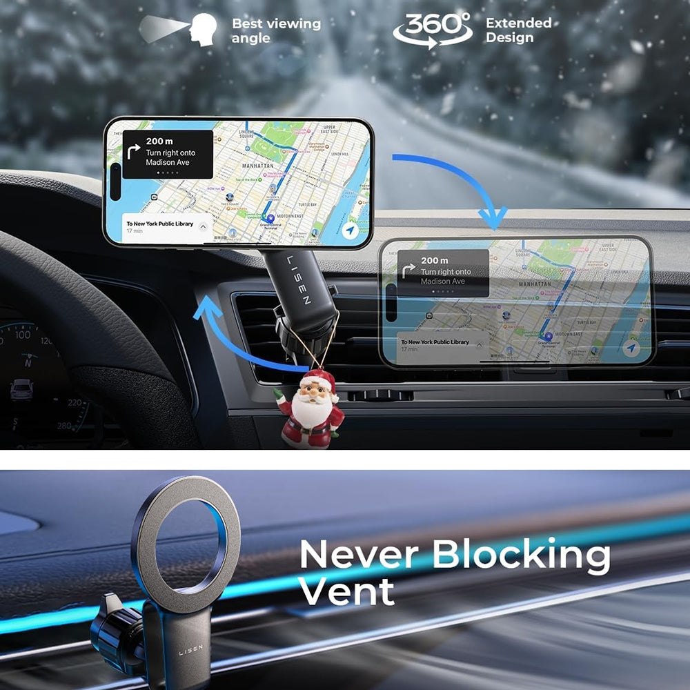 Supporto Auto Magnetico Lisen, Universale, Nero YL0224050012