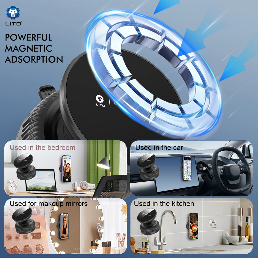 Supporto Auto Magnetico Lito LT-W12, Universale, Nero