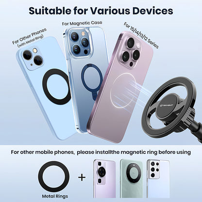 Supporto Auto Magnetico Techsuit S12, Universale, Nero