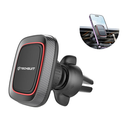 Magnetische Autohalterung Techsuit S4, Universal, Schwarz Rot