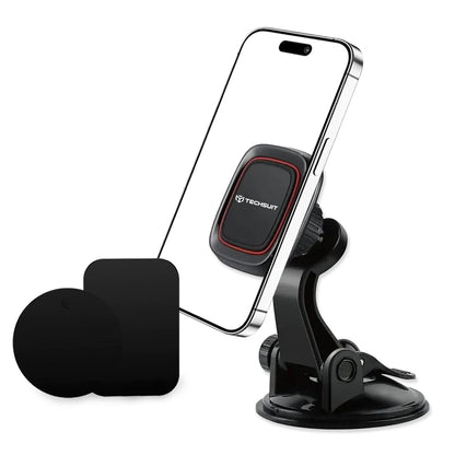 Supporto Auto Magnetico Techsuit S6, Universale, Nero Rosso