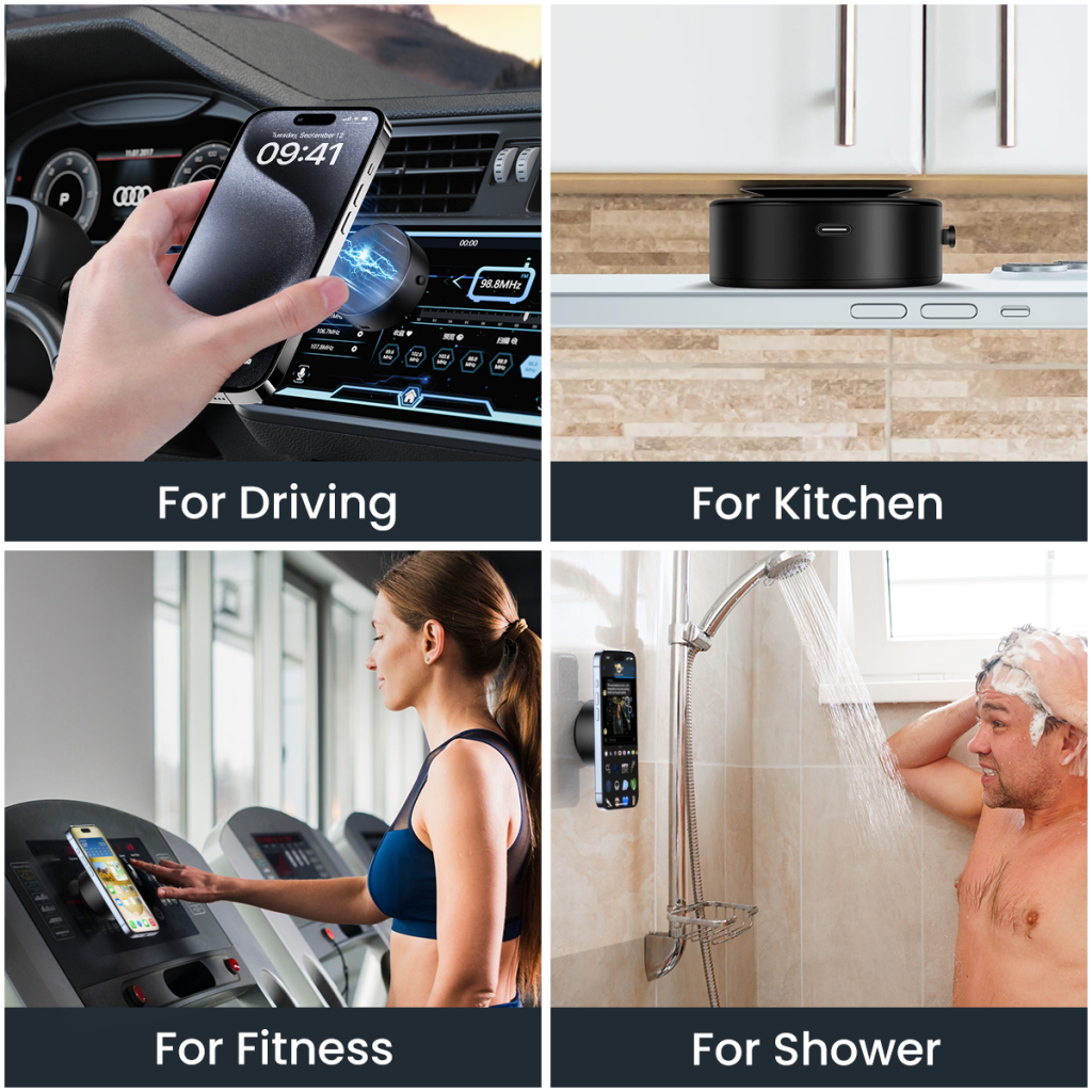 Support Auto Magnétique XO Design C155, Universel, Noir