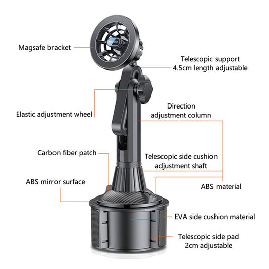 Magnetische Autohalterung Yesido C200, Universal, Schwarz