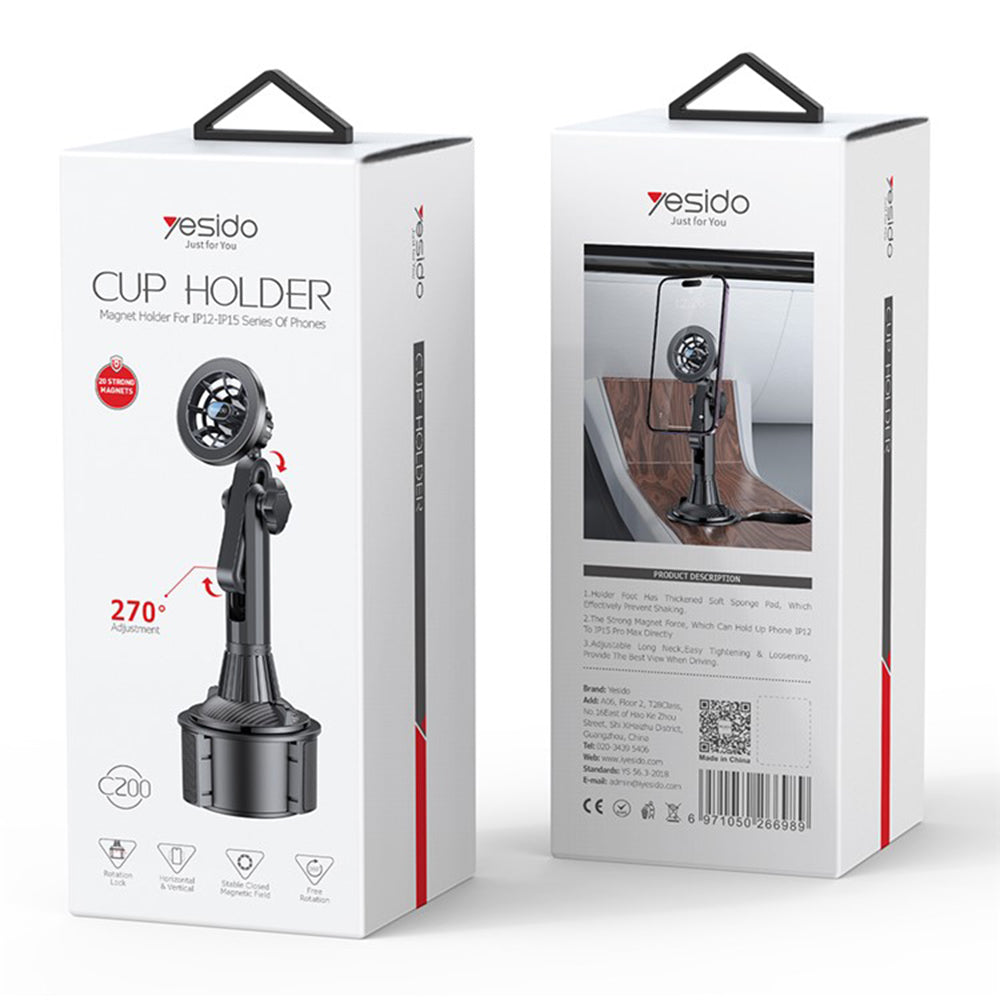 Supporto Auto Magnetico Yesido C200, Universale, Nero