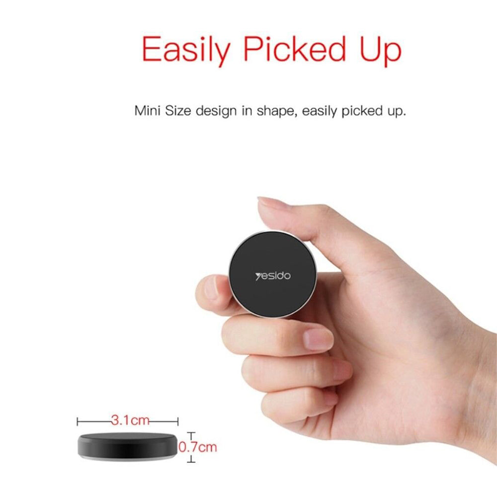 Support Auto Magnétique Yesido C38, Universel, Noir