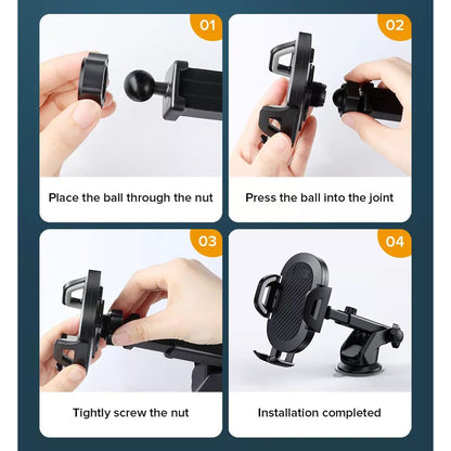 Techsuit S113 Car Holder, Universal, Black