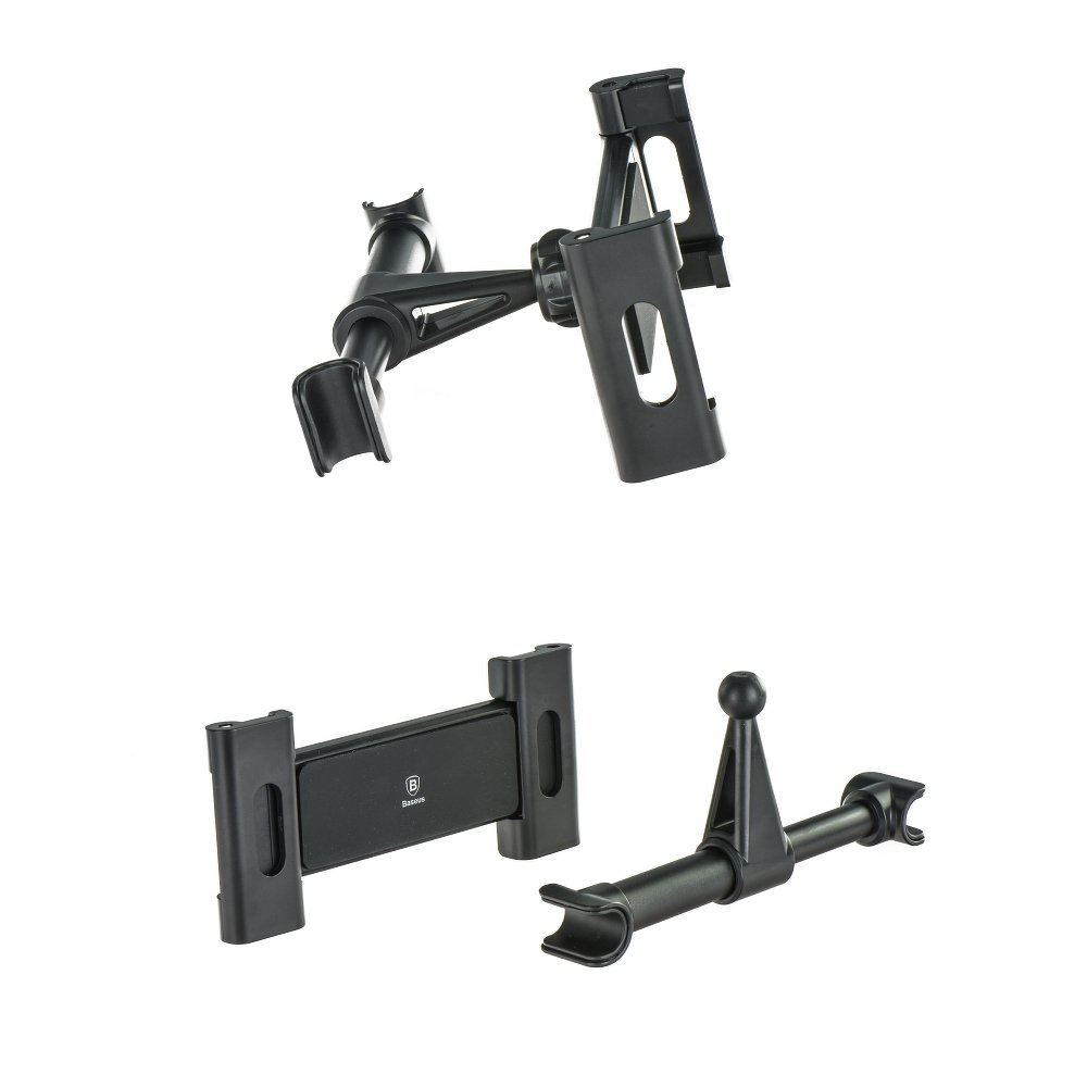 Support Auto Appui-tête Baseus BackSeat pour Téléphone / Tablette, 4,7 pouces - 12,9 pouces, Noir, Reconditionné SUHZ-01