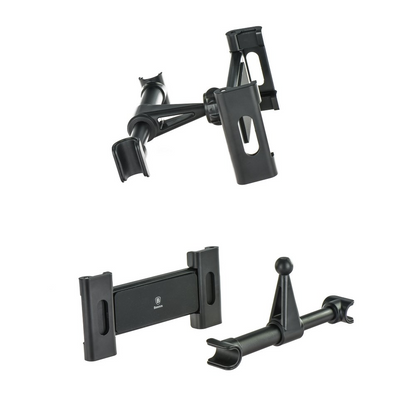 Support Auto Appui-tête Baseus BackSeat pour Téléphone / Tablette, 4,7 pouces - 12,9 pouces, Noir, Reconditionné SUHZ-01