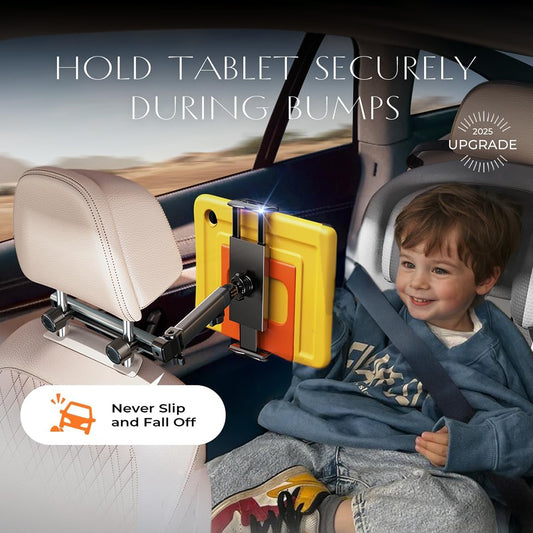 Support Auto Appui-tête Lisen pour Téléphone / Tablette, 4.7 pouces - 12.9 pouces, Noir YL0423090004