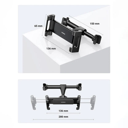 Auto-Kopfstützenhalter UGREEN LP160 (60108), 4,7 Zoll - 12,9 Zoll, Schwarz
