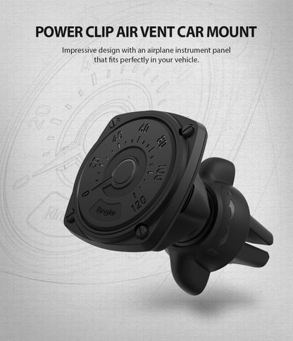 Support Auto Magnétique Ringke Power Clip, Universel, Noir