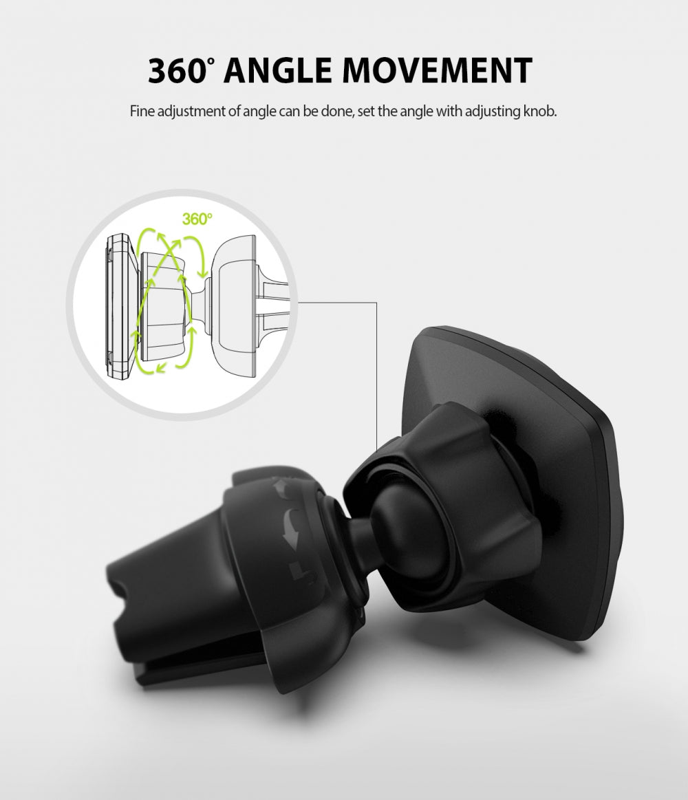 Support Auto Magnétique Ringke Power Clip, Universel, Noir