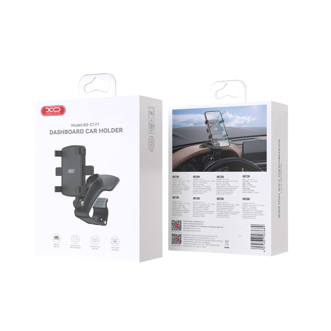 Supporto Auto XO Design C171, 4.7inch - 7.6inch, Nero