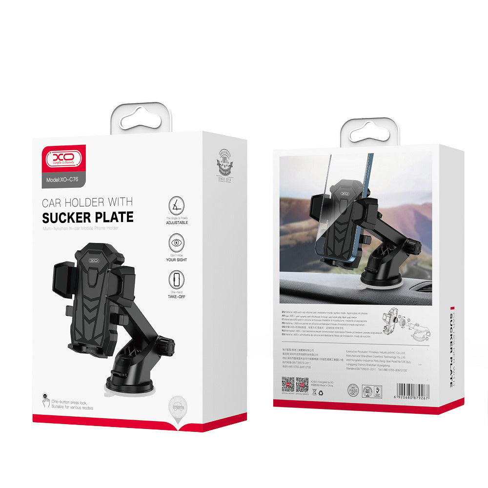 Support Auto XO Design C76, 4 pouces - 7 pouces, Noir