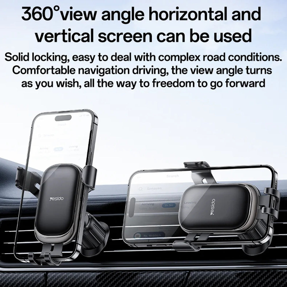 Supporto Auto Yesido C247, 4.7inch - 7.2inch, Nero