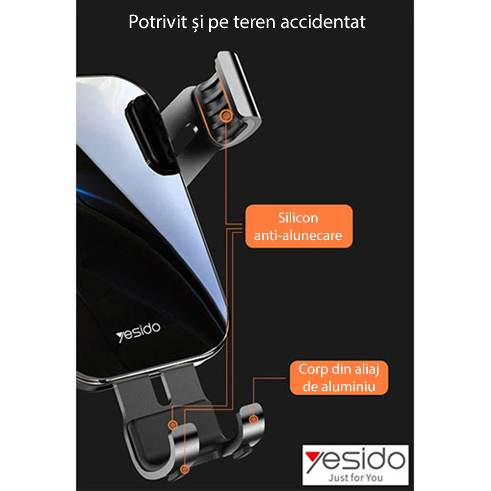 Supporto Auto Yesido C87, Universale, Nero