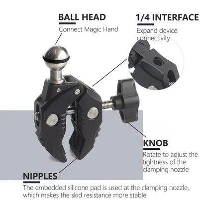 Support Vélo Caméra Sport Techsuit JX-006 pour GoPro, Noir