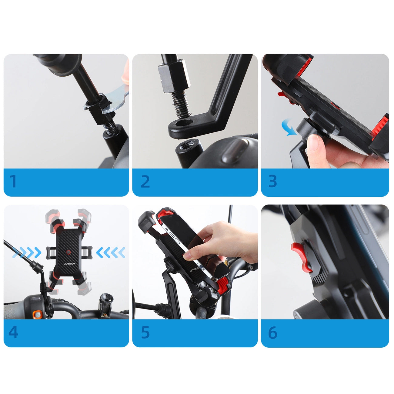 Support Vélo Joyroom JR-ZS288-m, 4.7 pouces - 7 pouces, Noir