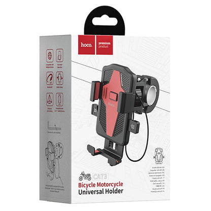 Support Vélo Moto HOCO CA73, 4,5 pouces - 7 pouces, Noir Rouge
