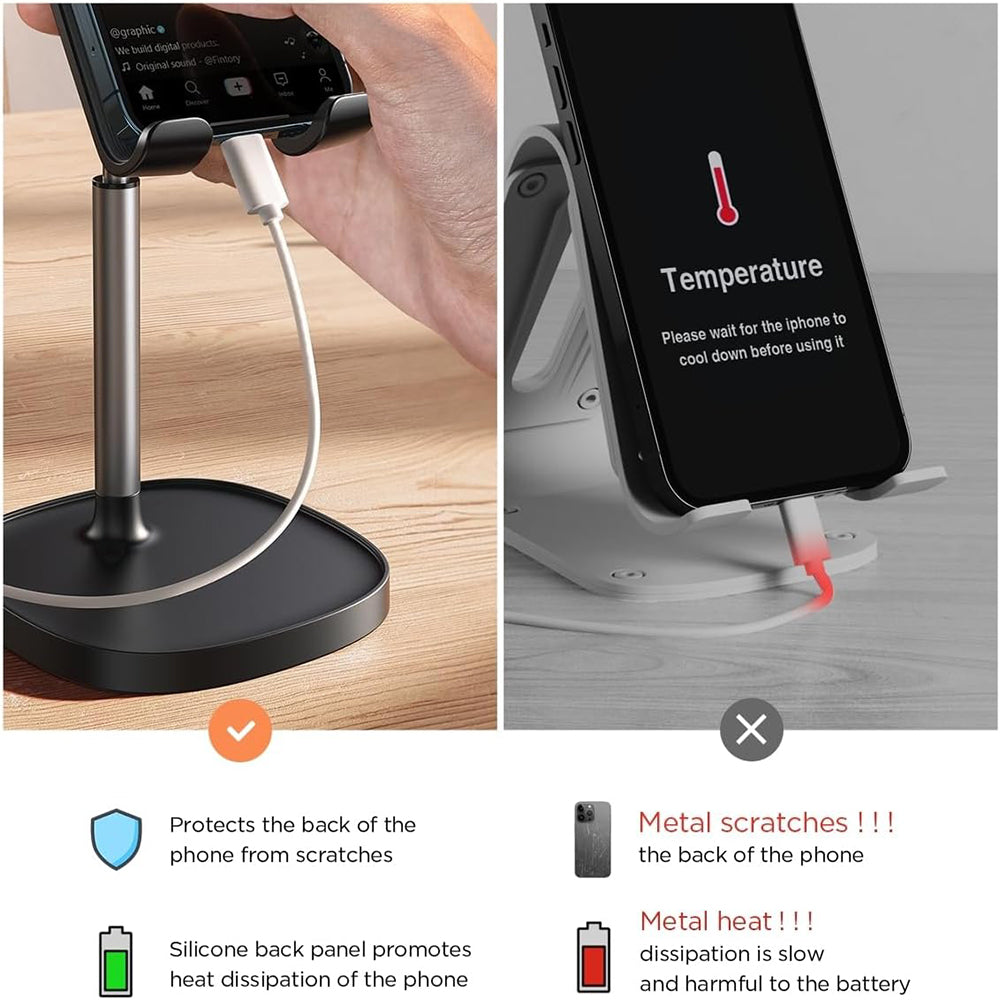 Supporto da scrivania Lisen Mechanical per Telefono / Tablet, 4inch - 10inch, Nero YL0421030004