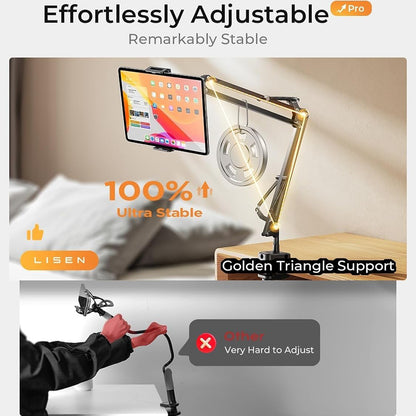 Support de Bureau Lisen pour Téléphone / Tablette, 4.7 pouces - 12.9 pouces, Noir YL0223060007