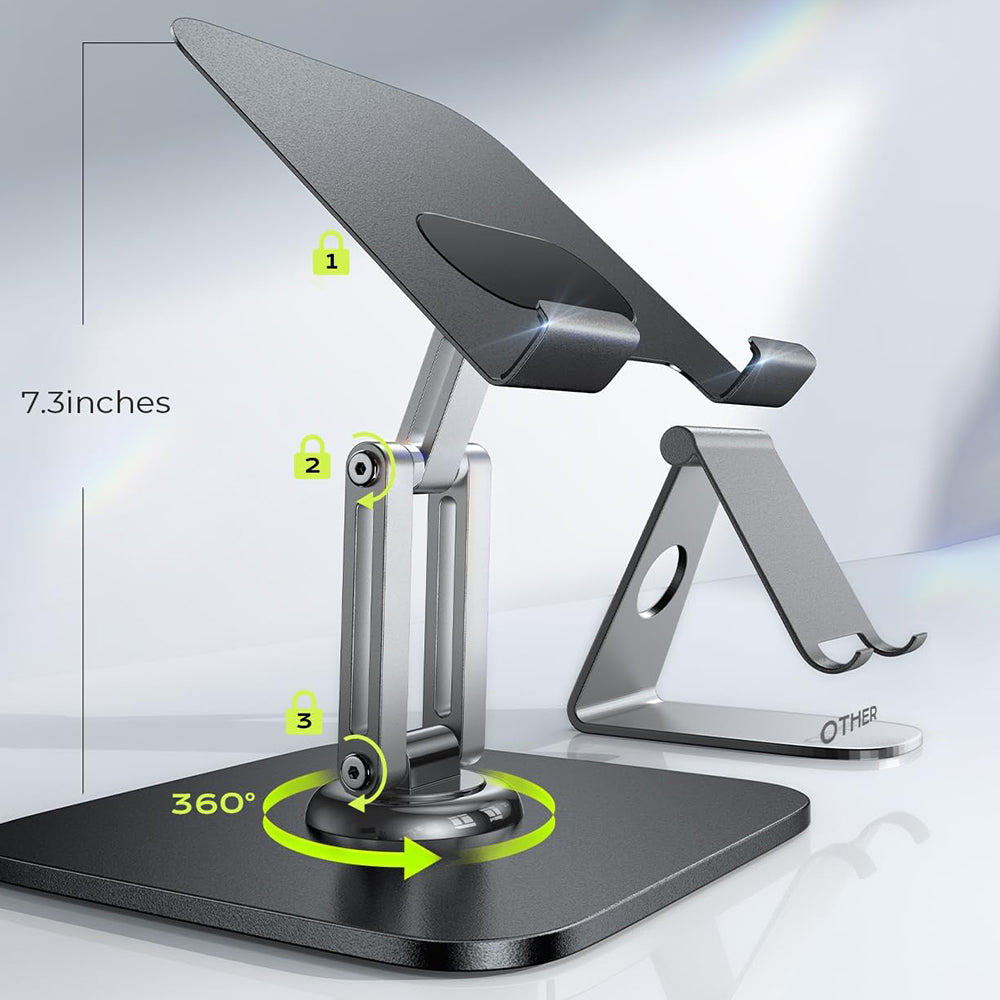 Support de bureau Lisen Q18 pour téléphone / tablette, 4.7 pouces - 12.9 pouces, Noir YL0423120002