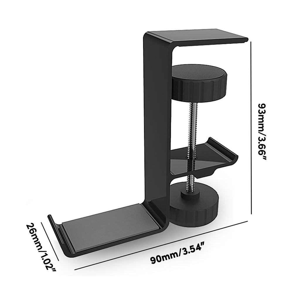 Supporto da scrivania Techsuit DH2 per cuffie / borsa, Nero