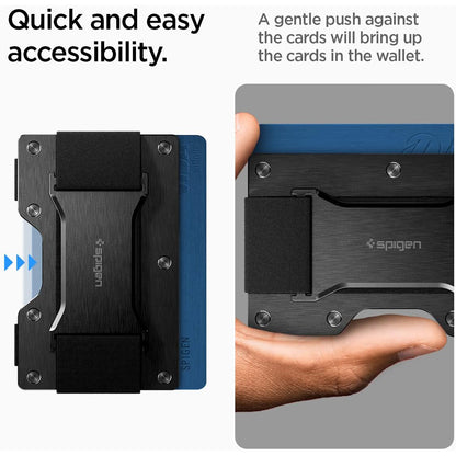 Supporto con Protezione RFID Spigen S per Carte di Pagamento, Nero AMP02898