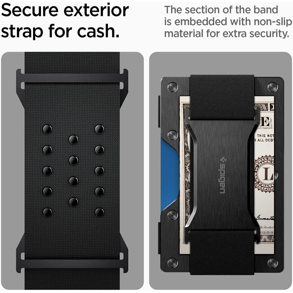 Supporto con Protezione RFID Spigen S per Carte di Pagamento, Nero AMP02898