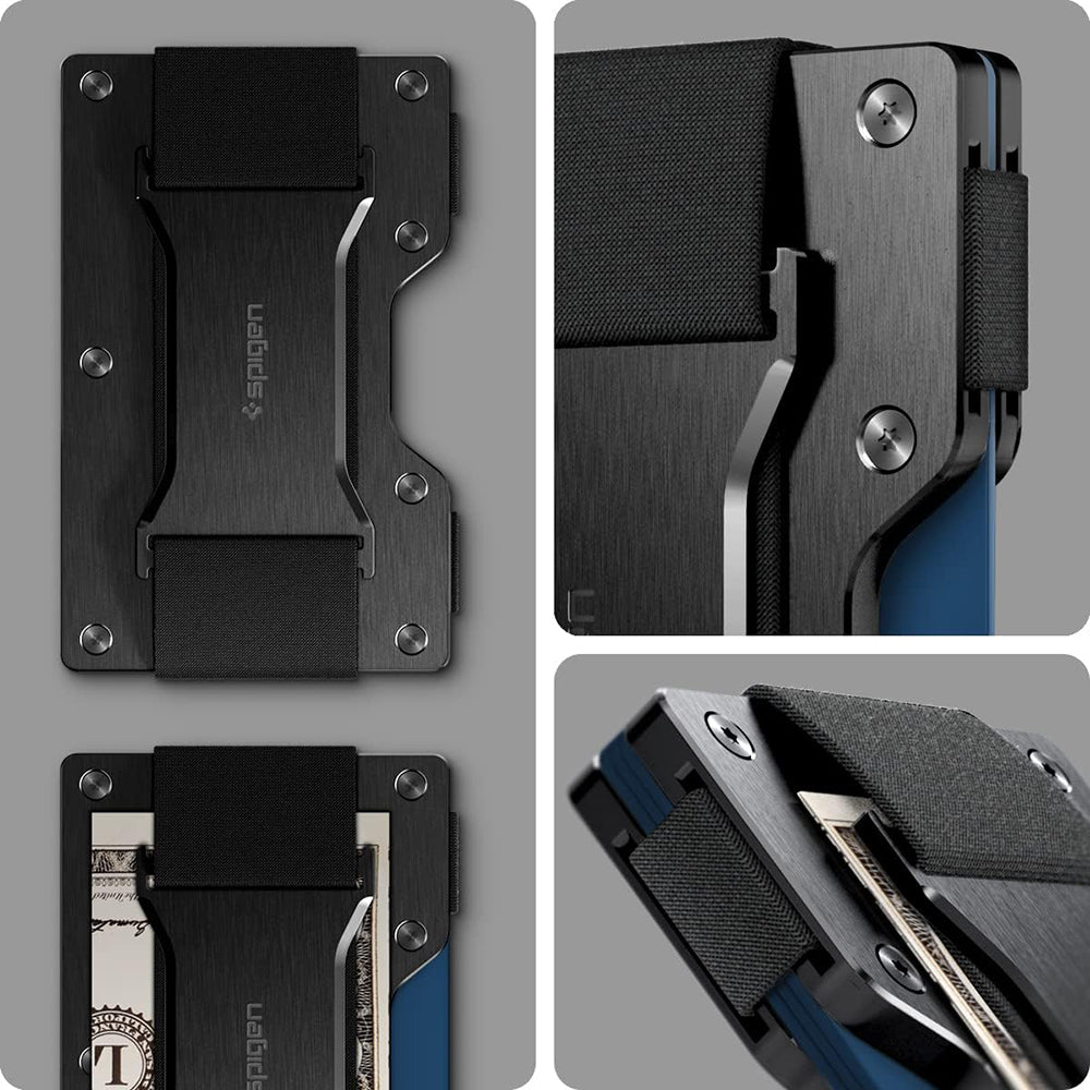Supporto con Protezione RFID Spigen S per Carte di Pagamento, Nero AMP02898