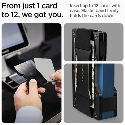 Supporto con Protezione RFID Spigen S per Carte di Pagamento, Nero AMP02898