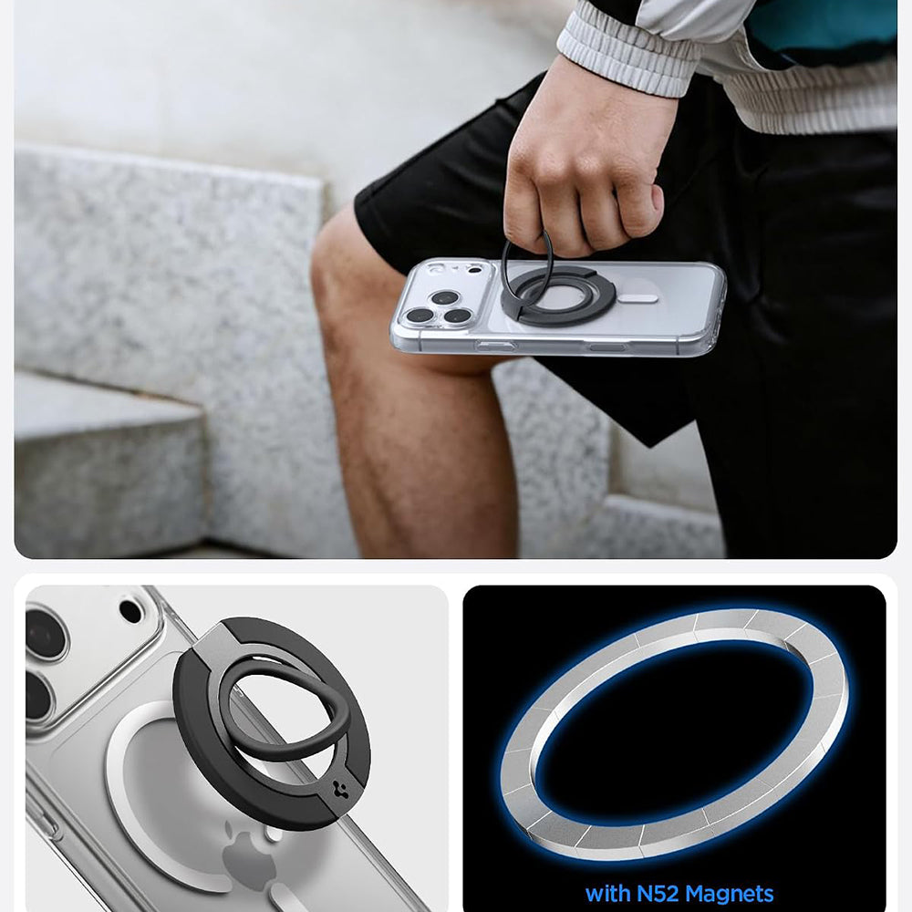Supporto Anello Spigen Dual Pop Mag S, Universale, Nero AMP11735