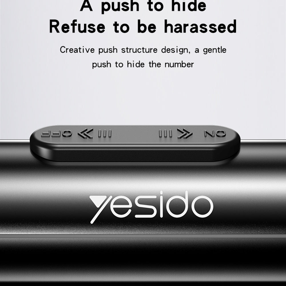 Support Numéro Téléphone Voiture Yesido C202, Noir