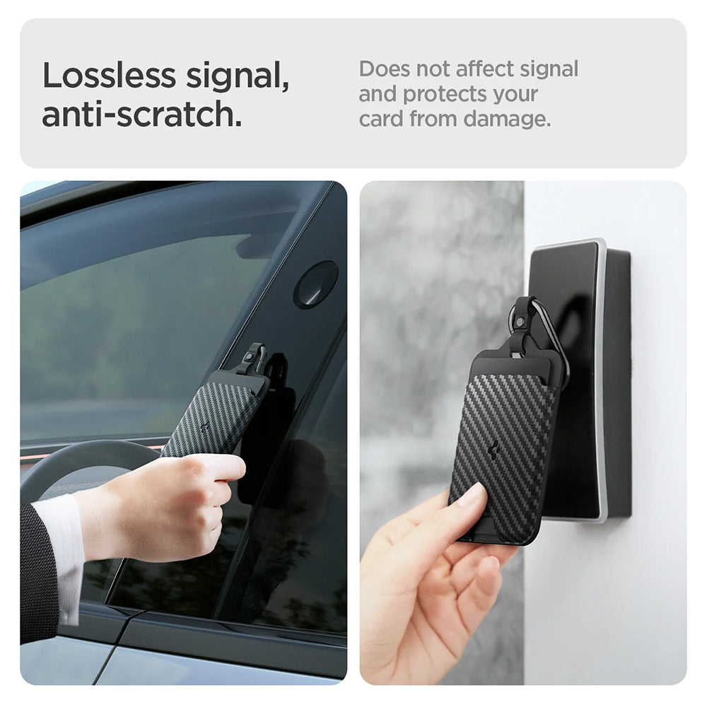Supporto Spigen per Carte di Pagamento e Chiave Card Tesla, Set 2 pezzi, Nero ACP08794