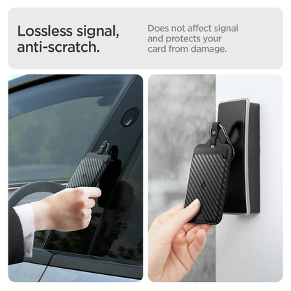 Supporto Spigen per Carte di Pagamento e Chiave Card Tesla, Set 2 pezzi, Nero ACP08794