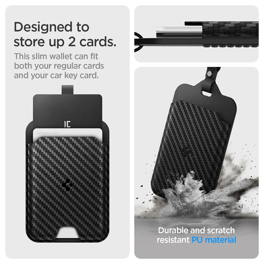 Supporto Spigen per Carte di Pagamento e Chiave Card Tesla, Set 2 pezzi, Nero ACP08794